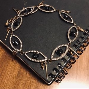 NECKLACE 👀 Jeweled Eyes & Dangles Necklace